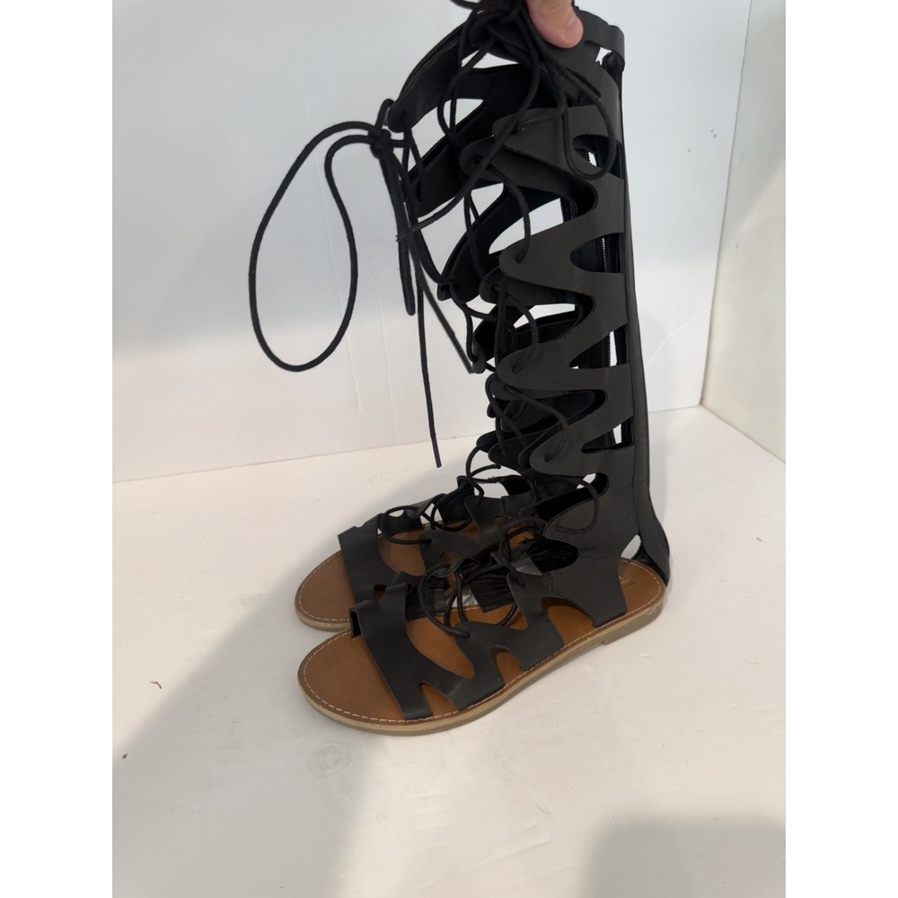 Massimo Roman Knee-High sandals Size 8 Summer Preppy Cottage Fairy Shoes Y2K